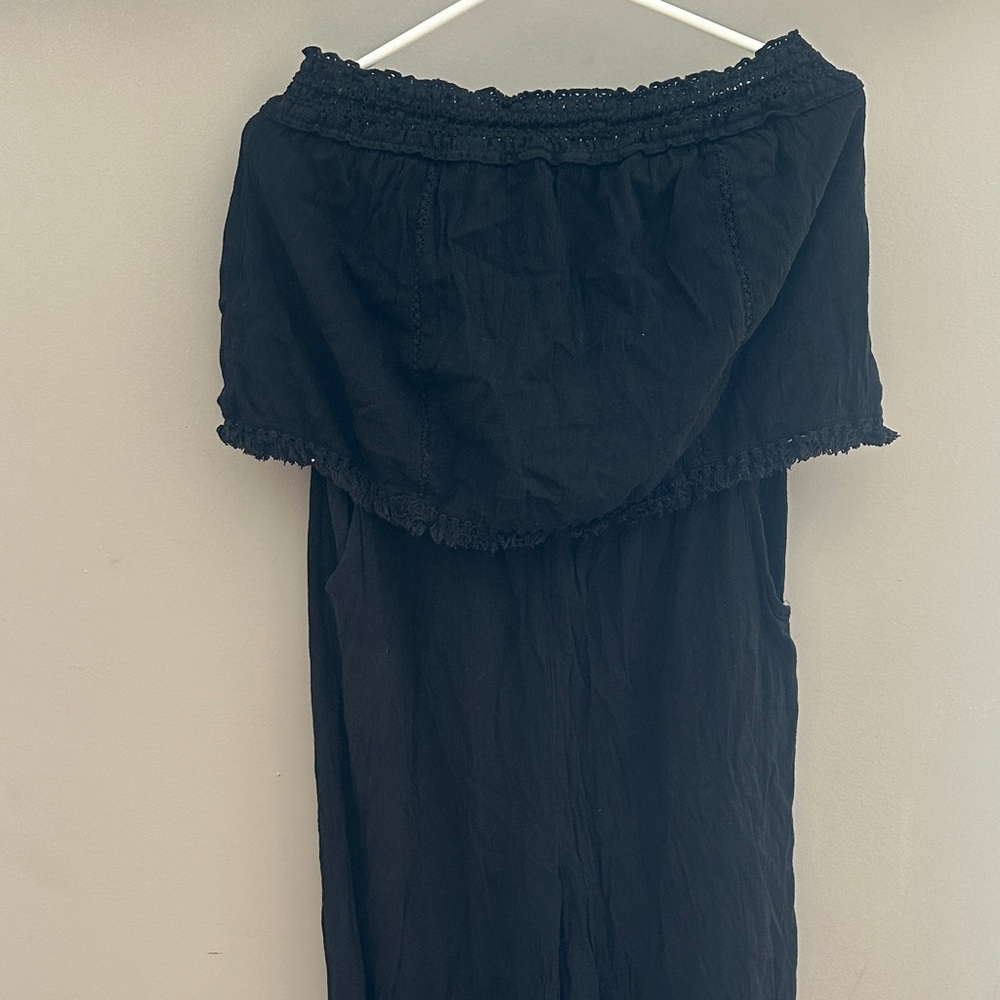 Black Strapless Aerie Romper